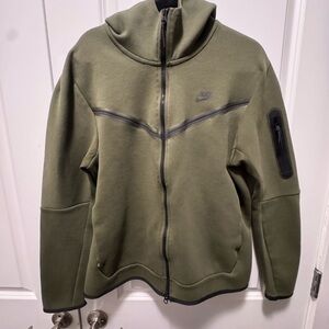 Nike Men'sFleece Tech  Olive Green Jacket Large